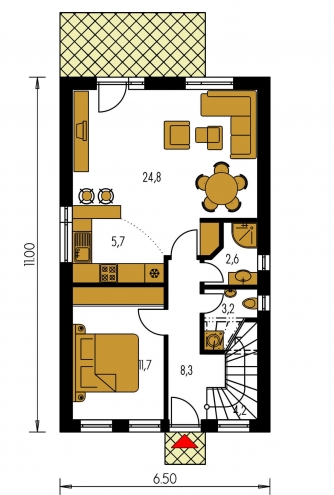 Grundriss des Erdgeschosses - PREMIER 152